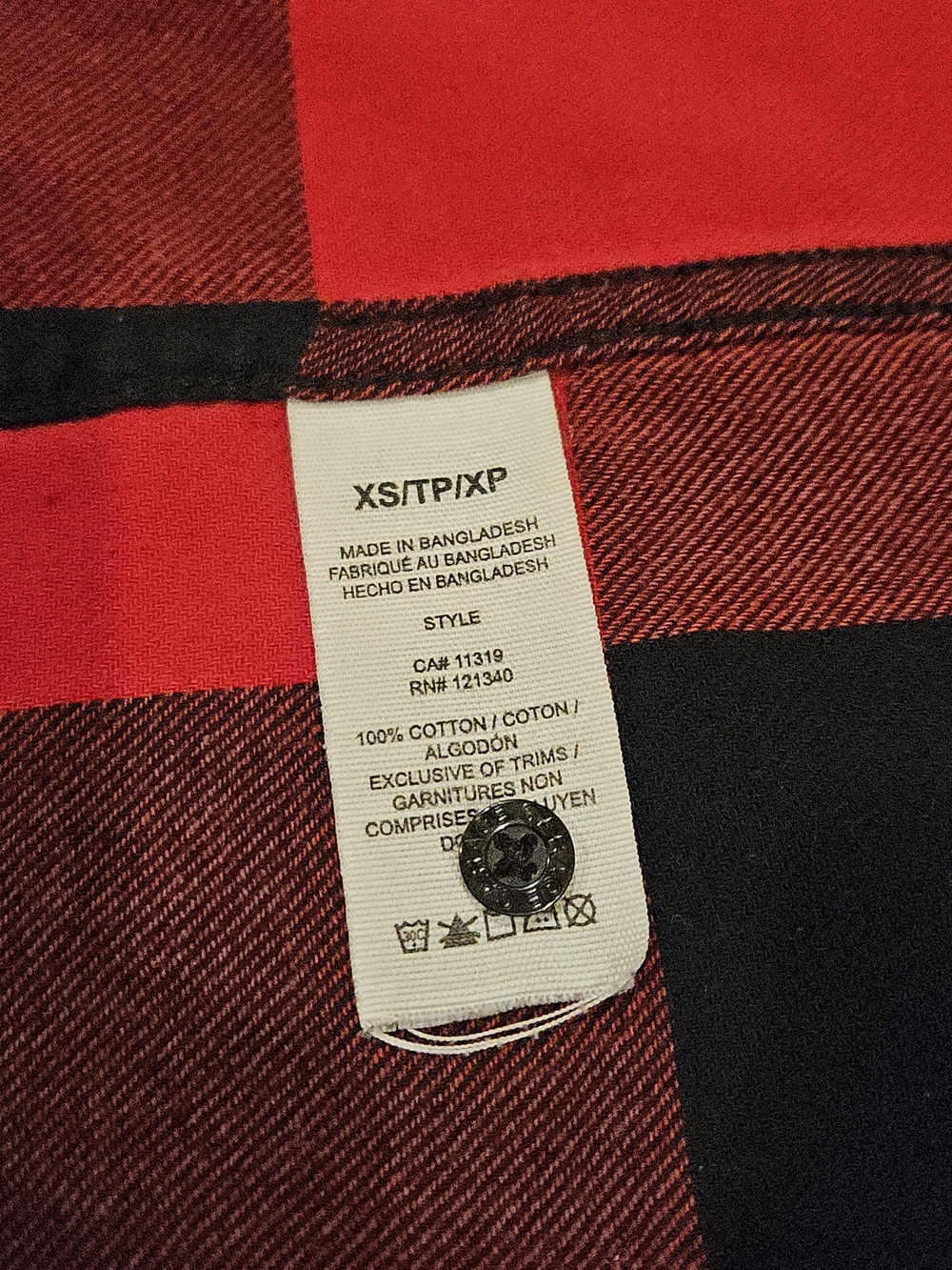 3/$15 Garage Womens Red & Black Plaid Button-Up Shirt - Picture 13 of 15